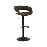 Scaun de bar antracit din metal si textil Grace Actona